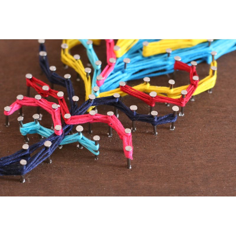 String Art Kit "Multicolored feather"