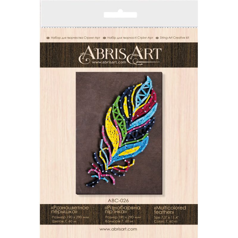 String Art Kit "Multicolored feather"