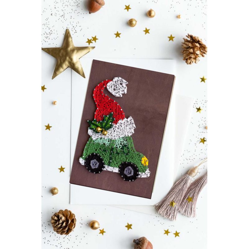 String Art Kit "Christmas car"