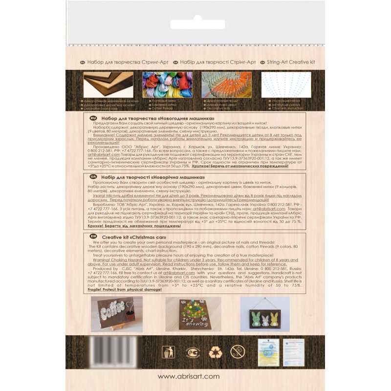 String Art Kit "Christmas car"
