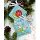 Christmas Ornament Bead Embroidery Kit "Eared couple"