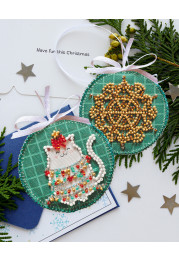 Christmas Ornament Bead Embroidery Kit "Now it's beautiful!"