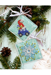 Christmas Ornament Bead Embroidery Kit "Gifts rush"
