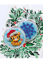Christmas Ornament Bead Embroidery Kit "Tiger cub"