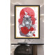 Bead Embroidery Kit on Art Canvas "Bai-hu (White tiger)"