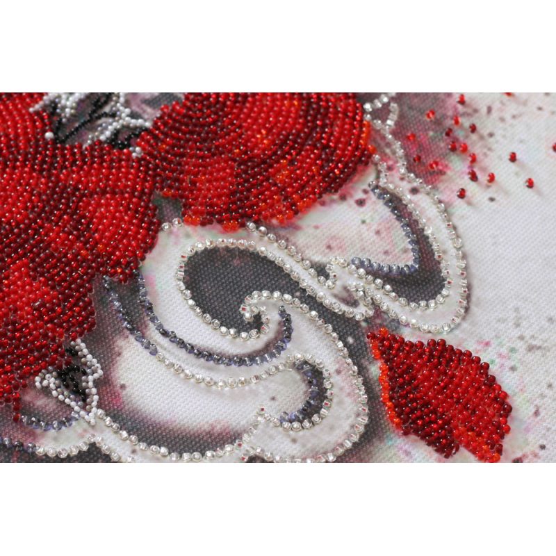 Bead Embroidery Kit on Art Canvas "Bai-hu (White tiger)"