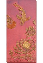 Bead Embroidery Kit on Art Canvas "Koi red"