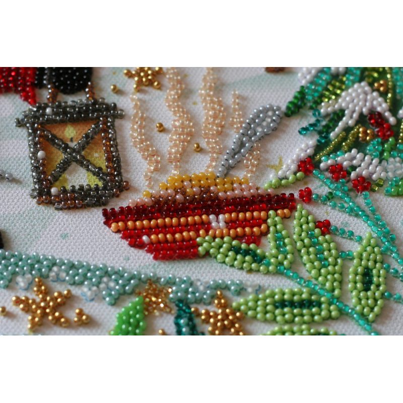 Bead Embroidery Kit on Art Canvas "Visiting the Dwarfs"