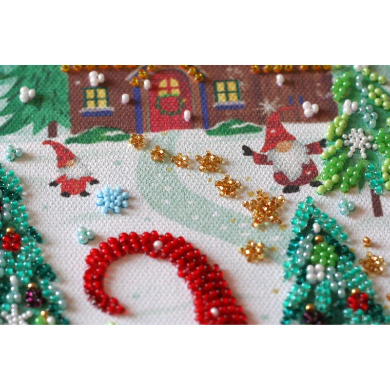 Bead Embroidery Kit on Art Canvas "Visiting the Dwarfs"