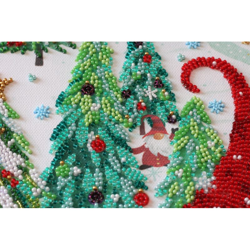 Bead Embroidery Kit on Art Canvas "Visiting the Dwarfs"