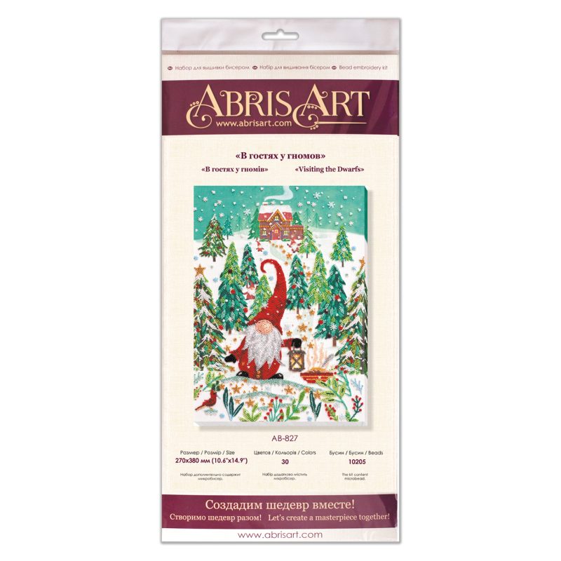 Bead Embroidery Kit on Art Canvas "Visiting the Dwarfs"