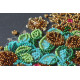 Bead Embroidery Kit on Art Canvas "New year wreath"