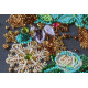 Bead Embroidery Kit on Art Canvas "New year wreath"