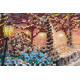 Bead Embroidery Kit on Art Canvas "Winter date"