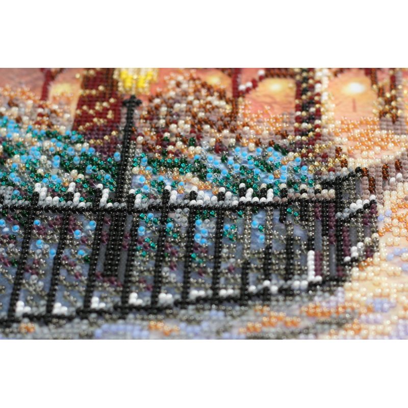 Bead Embroidery Kit on Art Canvas "Winter date"
