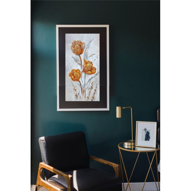 Bead Embroidery Kit on Art Canvas "Ball of flowers"