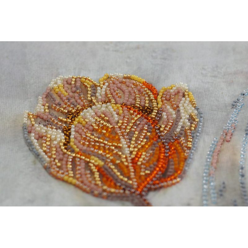 Bead Embroidery Kit on Art Canvas "Ball of flowers"