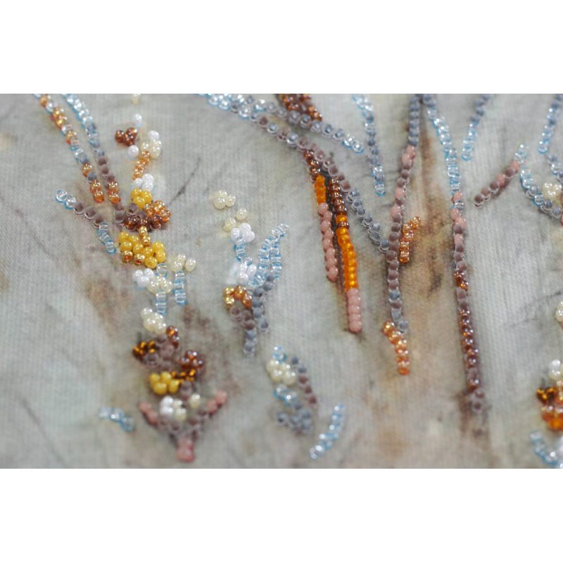 Bead Embroidery Kit on Art Canvas "Ball of flowers"
