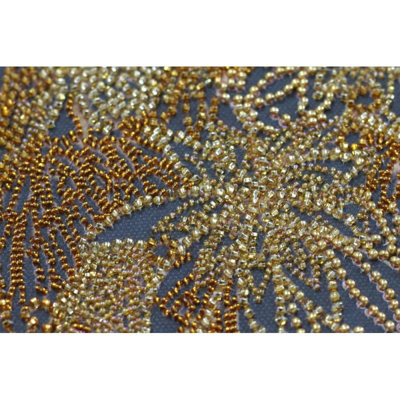 Bead Embroidery Kit on Art Canvas "Moon filigree"