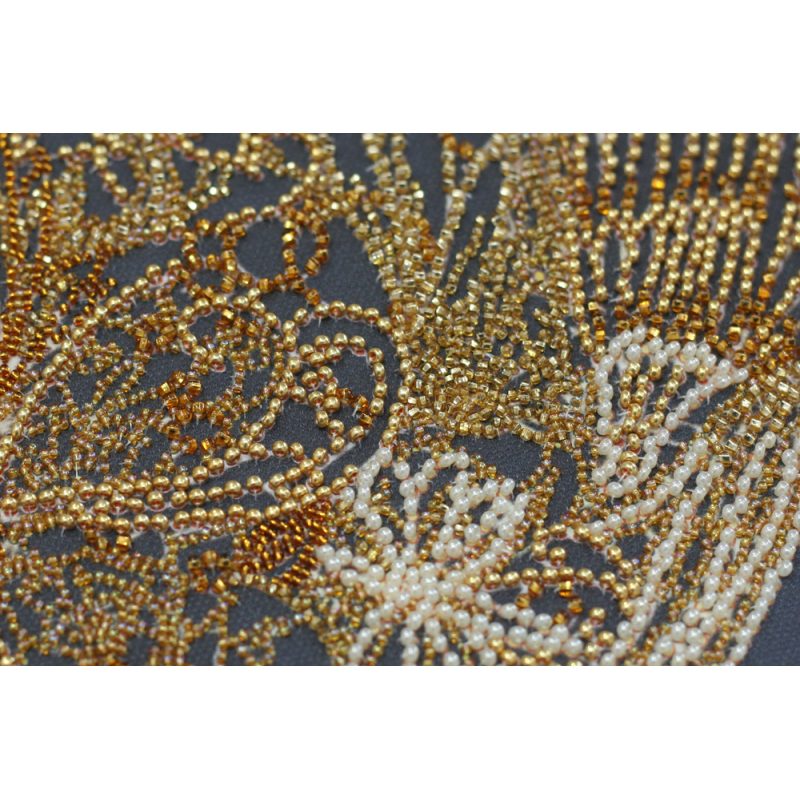 Bead Embroidery Kit on Art Canvas "Moon filigree"