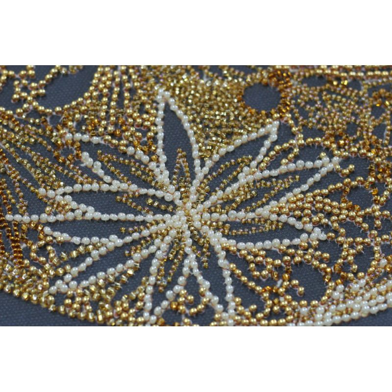 Bead Embroidery Kit on Art Canvas "Moon filigree"
