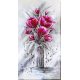 Bead Embroidery Kit on Art Canvas "Red emerald"