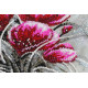 Bead Embroidery Kit on Art Canvas "Red emerald"