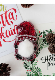 Christmas Ornament Bead Embroidery Kit "Gnome"