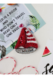 Christmas Ornament Bead Embroidery Kit "Light sailboat"