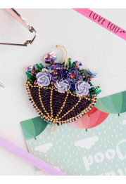 Christmas Ornament Bead Embroidery Kit "Umbrella"