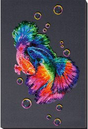 Bead Embroidery Kit on Art Canvas "Rainbow dance"
