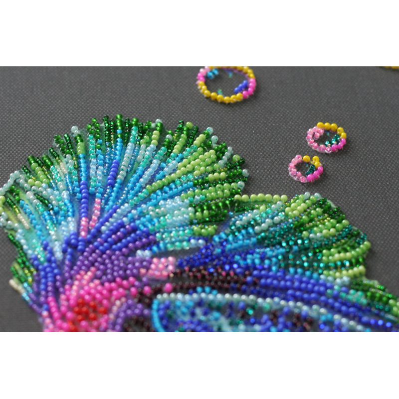 Bead Embroidery Kit on Art Canvas "Rainbow dance"
