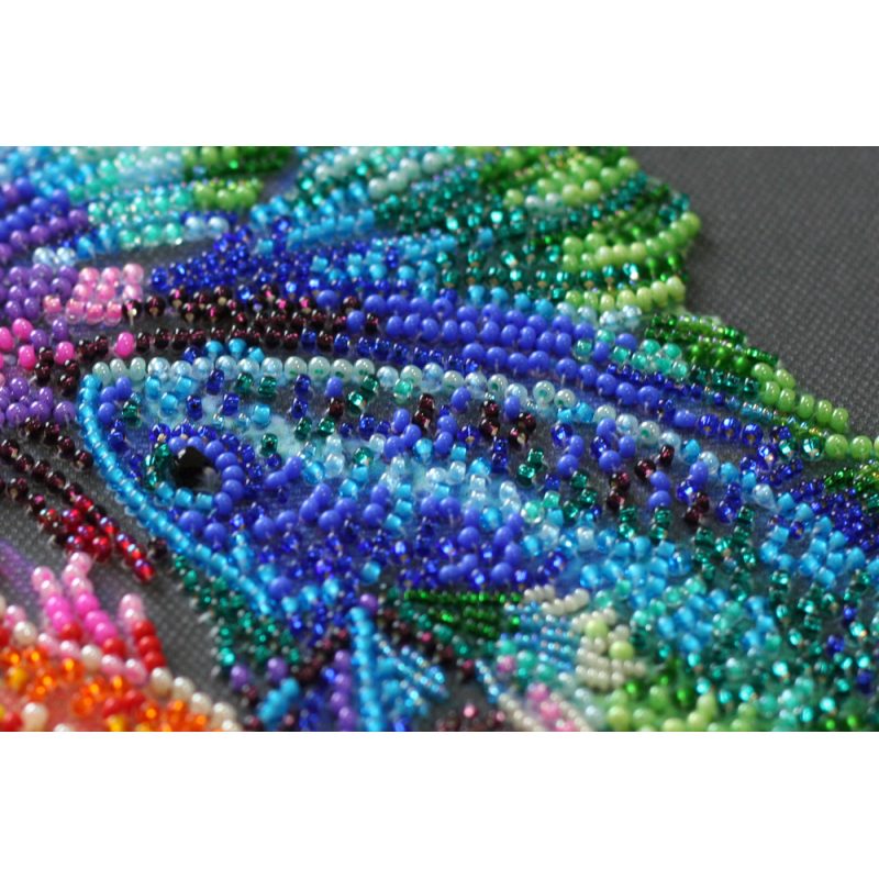 Bead Embroidery Kit on Art Canvas "Rainbow dance"