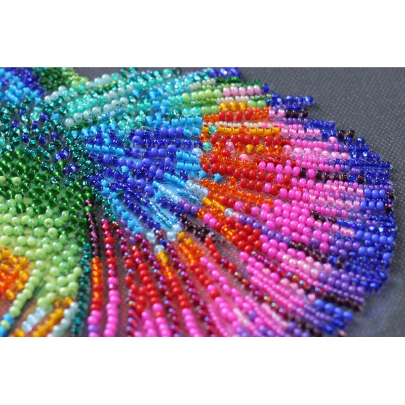 Bead Embroidery Kit on Art Canvas "Rainbow dance"