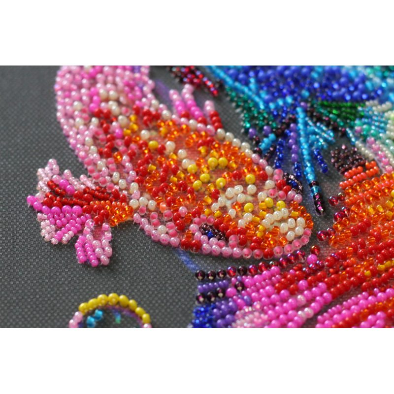 Bead Embroidery Kit on Art Canvas "Rainbow dance"