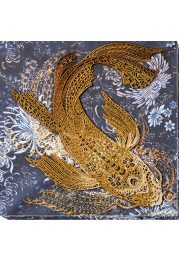 Bead Embroidery Kit on Art Canvas "Money fish"