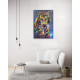 Bead Embroidery Kit on Art Canvas "Colored tigers"