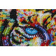 Bead Embroidery Kit on Art Canvas "Colored tigers"