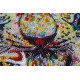 Bead Embroidery Kit on Art Canvas "Colored tigers"