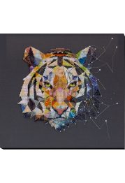 Bead Embroidery Kit on Art Canvas "Constellation Tiger"