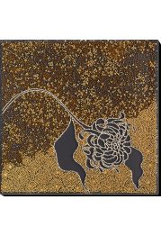 Bead Embroidery Kit on Art Canvas "Black chrysanthemum"
