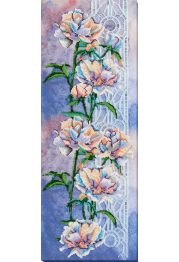 Bead Embroidery Kit on Art Canvas "Blooming sorbet"