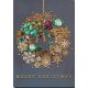 Bead Embroidery Kit on Art Canvas "New year wreath"