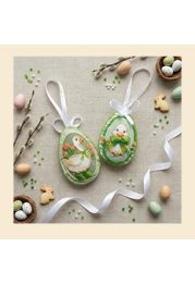 Christmas Ornament Bead Embroidery Kit "Easter Guests"
