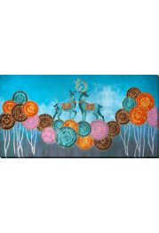 Bead Embroidery Kit on Art Canvas "Azure Grace"