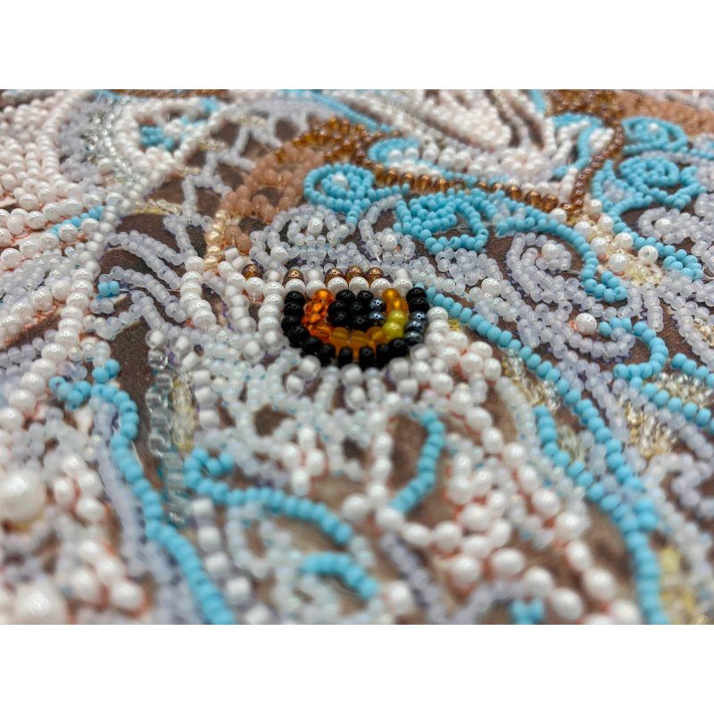 Bead Embroidery Kit on Art Canvas "Savannah Pride"