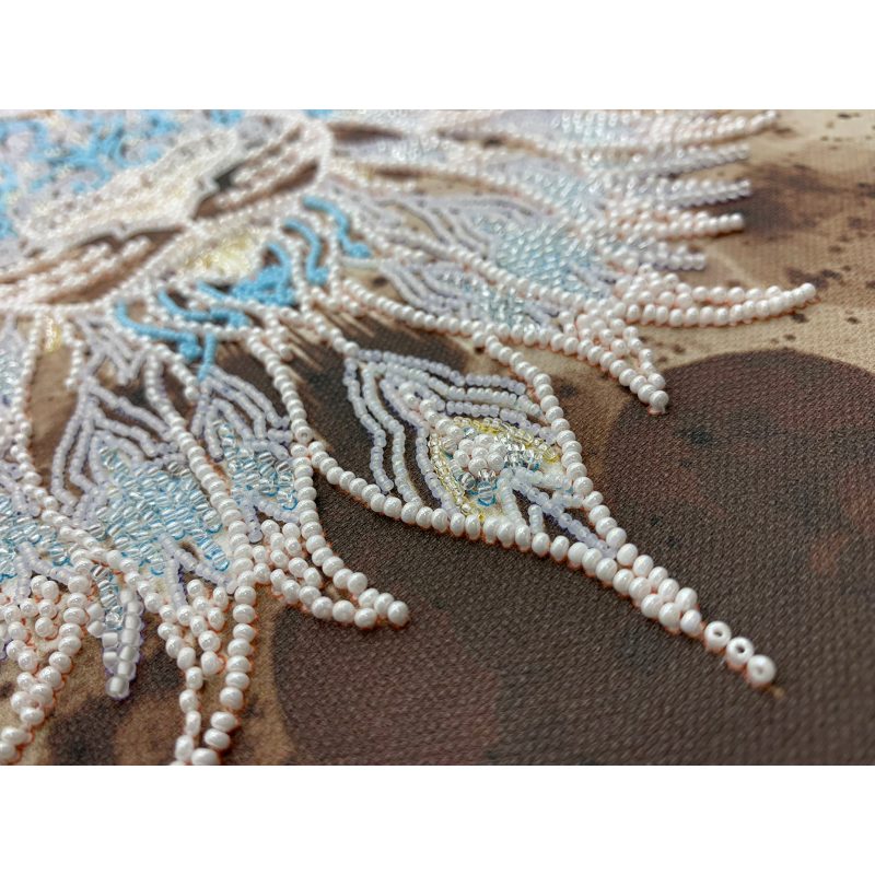 Bead Embroidery Kit on Art Canvas "Savannah Pride"