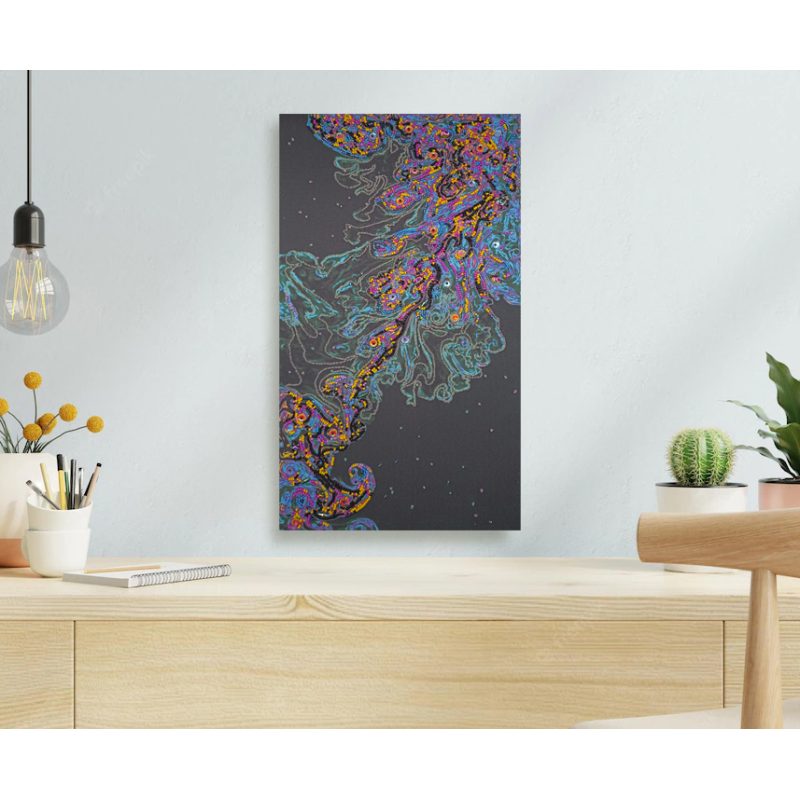 Bead Embroidery Kit on Art Canvas "Space dream"