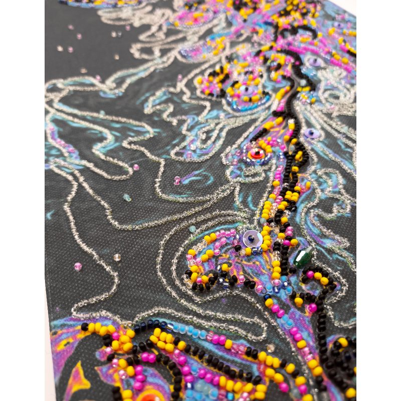 Bead Embroidery Kit on Art Canvas "Space dream"
