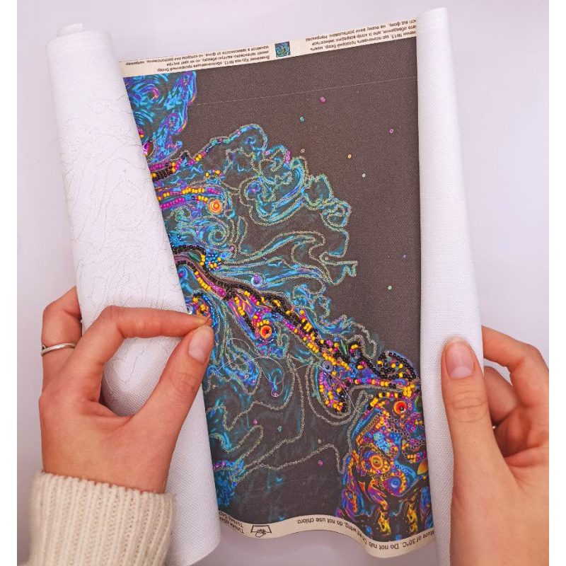 Bead Embroidery Kit on Art Canvas "Space dream"